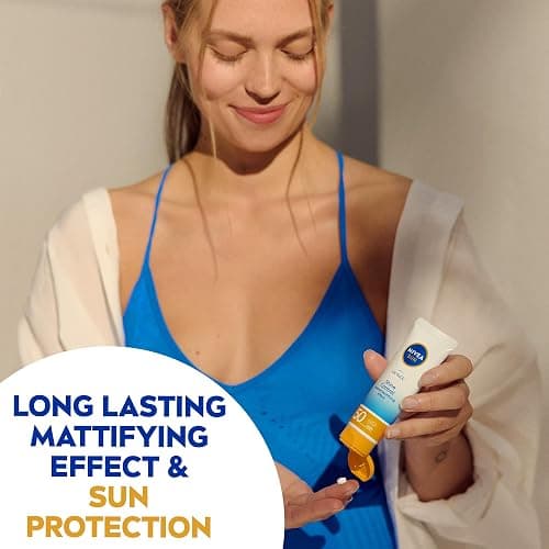 NIVEA Sun UV Face Shine Control SPF 50 Cream (50ml), Sun Cream Protects Against UVA/UVB Rays and Premature Skin Ageing, Sunscreen for Delicate Facial Skin thumbnail 3