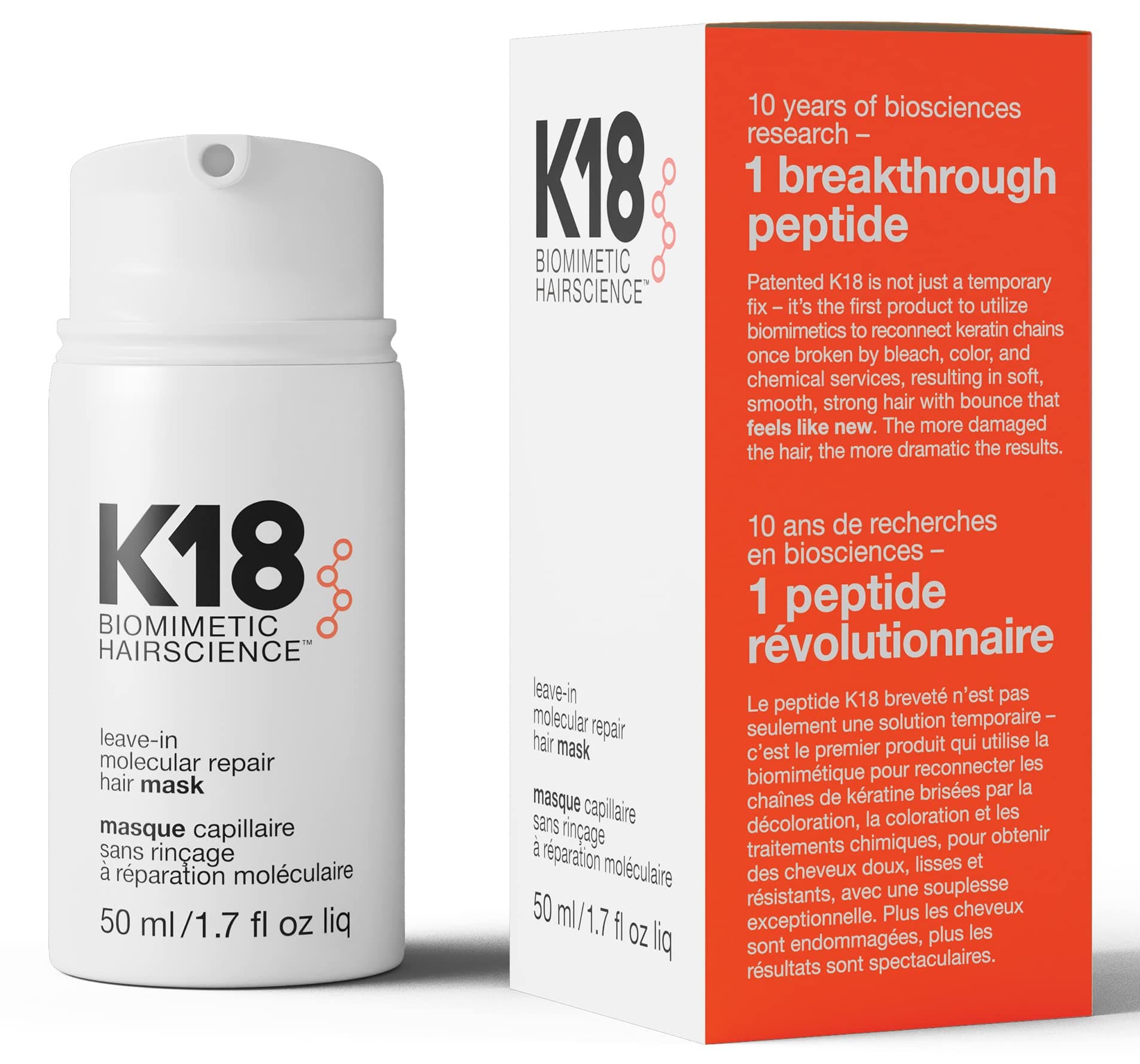 K18 Hair Leave-In Molecular Repair Hair Mask 50 ml - Image 1