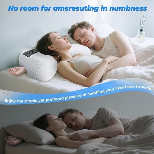SAHEYER Side Sleeper Pillow with Arm Hole, Upgraded Shoulder Relief System for Neck Pain, Multi-Angle Memory Foam Pillow for Adults Side, Back and Stomach Sleeper Pressure-Free Sleep (Black) thumbnail 7