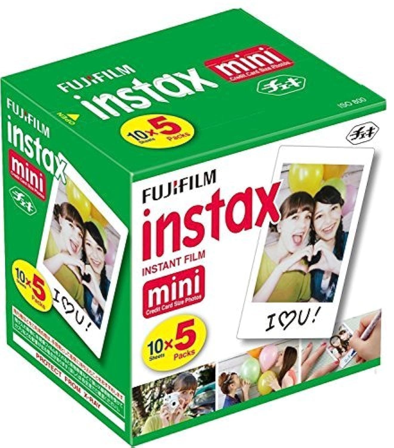 Fujifilm - Mini película instantánea Instax, paquete de 10 hojas × 5 (50 tomas en total) - Image 1