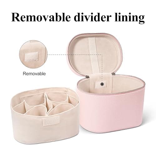 Toiletries bad , Travel Make up Case with Compartments and Handle, Portable Cosmetic Organizer Bags,Toiletry Bag for Women thumbnail 3