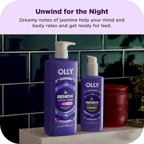 OLLY Rest & Rise Body Care Set – Day & Night Regimen – 2 Body Washes + Body Serum Lotion + Scrub – With Vitamin D, Retinol, Botanicals & Vitamin C– Nourishing, Hydrating – 4 count thumbnail 4