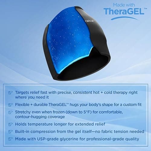TheraICE Migraine Relief Cap, Headache Hat Ice Pack Mask, Cooling Head Wrap | Soothing Cold Compress Gel for Sinus Tension, Stress, Hangover and Puffy Eyes, a Great Birthday Gift for Mom or Her thumbnail 4