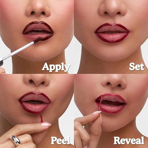 Sacheu Lip Liner STAY-N Peel Off Lip Stain, Longwear, p-INKED | Water-resistant, transfer & smudge-proof, lip tint with hyaluronic acid & vitamin E for conditioning benefits, matte finish thumbnail 6