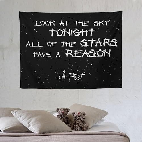 Lil Peep Tapestries Love Rapper Tapestry 3x5 ft Wall Hanging Room Art Home Decoration Gift Bedroom Decor Living Room Door Curtain Balcony thumbnail 4