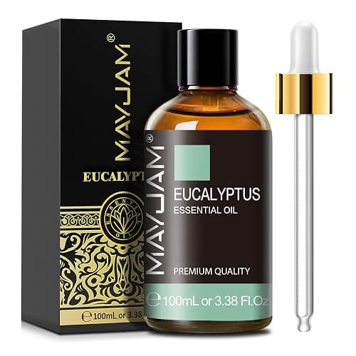 MAYJAM Eucalyptus Essential Oil for Diffuser Soap Candle Making, 100ML | Long Lasting Scents, Eucalyptus Oil for Skin, Ideal for Home Office Yoga Use - Image 1
