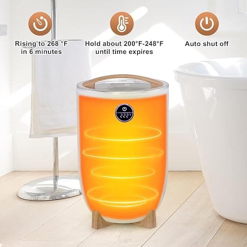 Winado Towel Warmer Bucket Style, Large Towel Heater w/Remote Control, Adjustable Time, LED Display, Fragrance Holder, Child Safety Lock, Fit Up to 2 Oversized Towels for Bathroom, Hot Tub thumbnail 9