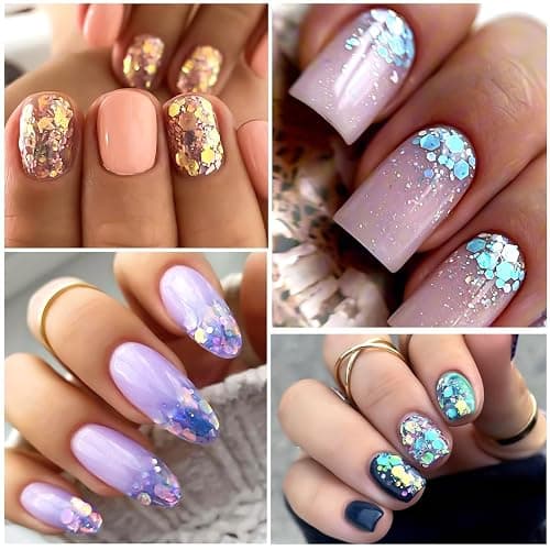 2 Boxes 24 Colors Holographic Nail Glitter Sequins 3D Iridescent Flakes Chunky Glitter Paillettes Design Mermaid Nail Flake Shiny Glitters Powder Chameleon Slices Decor for Manicure DIY Accessories thumbnail 6