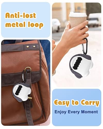 Boaretiu for Airpods 4th 2024 Case Cute Cartoon Kawaii - with Keychain Funny Design Cover Shell for Girls Teens Women Cases for Air Pods 4th, Shark thumbnail 3