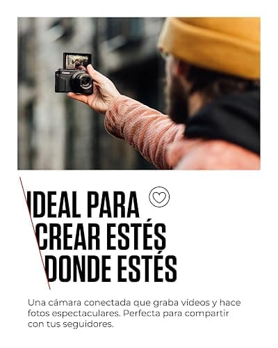 Canon Powershot G7 X Mark III 3638C002 - Cámara Digital (20.1 MP, Pantalla Táctil LCD Plegable de 7.5 cm, Pantalla Abatible, WLAN, Zoom de 4.2X, 4K, CMOS) Plata thumbnail 3
