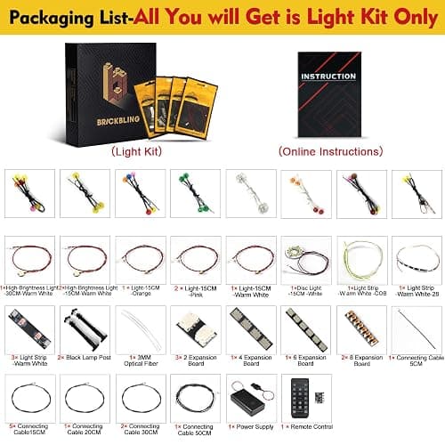 BrickBling LED Light Only, Compatible with Lego Willy Wonka & The Chocolate Factory 21360 - Excluding Model (RC Version Light) thumbnail 3