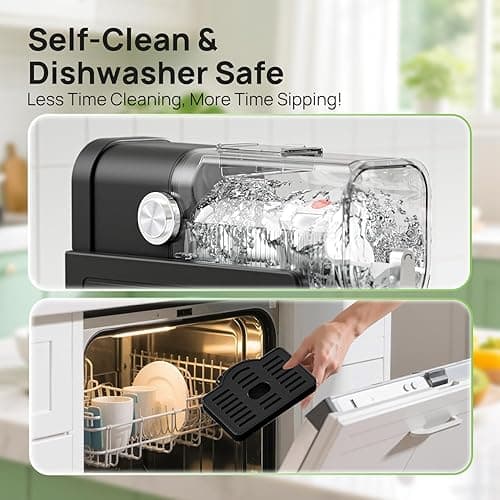 CHIVALZ Slush Machine, Frozen Drink Machine, No Ice Needed, 12H Pre-Scheduling, LED Display, Self-Cleaning, Makes Slushies, Milkshakes, Frappés & Cocktail, AD03, Black, 6 Preset Programs +1 Pack thumbnail 9