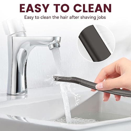 Eyebrow Razor with 12 Blades, Face Razors for Women and Men,Dermaplane Razor for Women Face, Facial Hair Removal for & Eyebrow Hair Removal - Black thumbnail 6