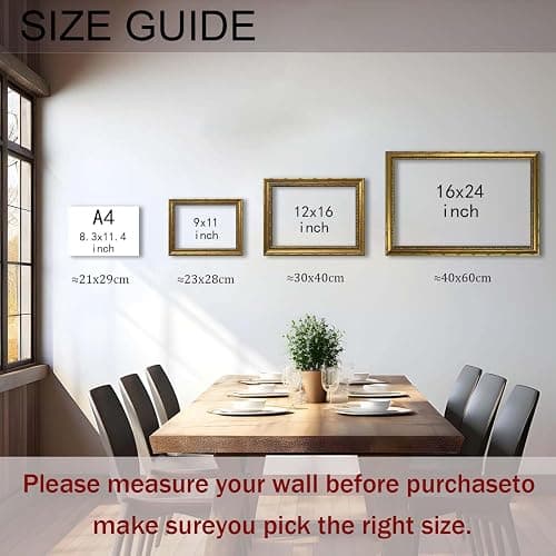 DR.RiftArt Vintage Flower Pink Landscape Wall Art Floral Wall Decor | Pastel Wildflower Rustic Farmhouse Canvas Picture Painting Print for Bedroom Living Room Office 16x24 inch Gold Framed thumbnail 6