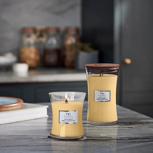 Woodwick Medium Hourglass Scented Candle | Seaside Mimosa | with Crackling Wick | Up to 60 Hours Burn Time thumbnail 7