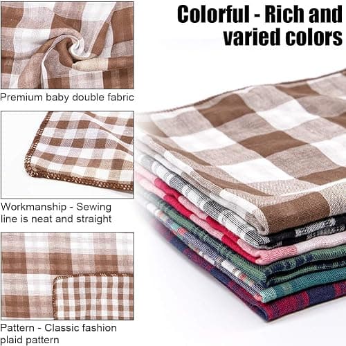 Christmas Dog Bandanas, 6PCS Plaid Holiday Dog Bandanas for Boy Girl, Washable Reversible Cotton Bibs Scarf, Adjustable Square Pet Kerchief Birthday Christmas Gift for Small to Large Dogs Puppy Cats thumbnail 4