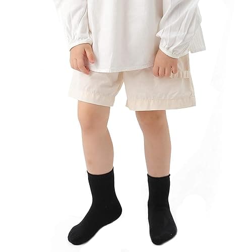 JORMATT 6 Pairs Toddler Thick Thermal Crew Socks Baby Winter Socks Boys and Girls Cute Warm Slipper Socks with Non Slip Girps - 4-6 Years - Boy's Solid, 6 Pairs thumbnail 7