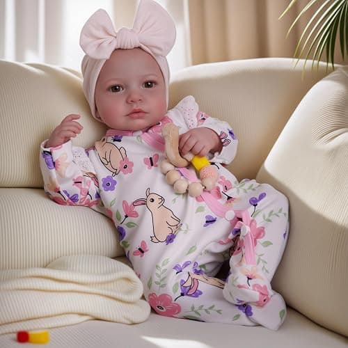 BABESIDE Reborn Baby Dolls - 20-inch Cute Soft Vinyl Realistic Baby Doll Real Life Baby Dolls with Complete Accessories Perfect for Cuddling, Playtime, and Gift Giving thumbnail 4