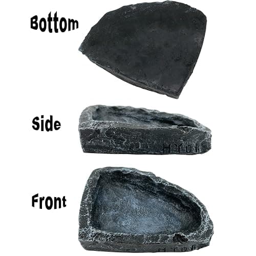 2 Pack Reptile Feeding Dish Corner Bowl, Reptile Water Dish Food Bowl Feeding Terrarium Bowls for Bearded Dragon Lizard Frog Gecko Tortoise Hermit Crab thumbnail 4