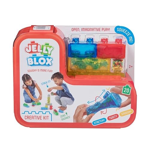 Goliath Jelly Blox Creative Kit | Includes 20 Blocks | Toddler & Preschool Building Blocks Kids Can Squeeze, Stretch, Squish | Safety Tested & Ouch-Free | Tactile, Sensory Play Toy for Ages 2+ - Image 1