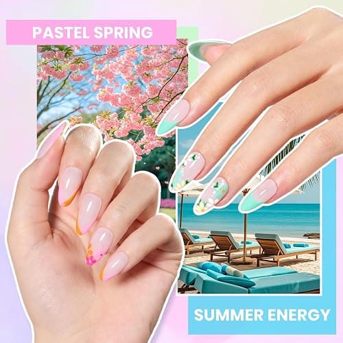 Beetles Gel Nail Polish Kit with U V Light, 55 Colors Gel Polish 81 Pcs Nail Stuff Kit for All Seasons with Base and Matte&Glossy Top Coat Color Enchantment Plus Soak Off Gifts for Women Girls Teen thumbnail 3