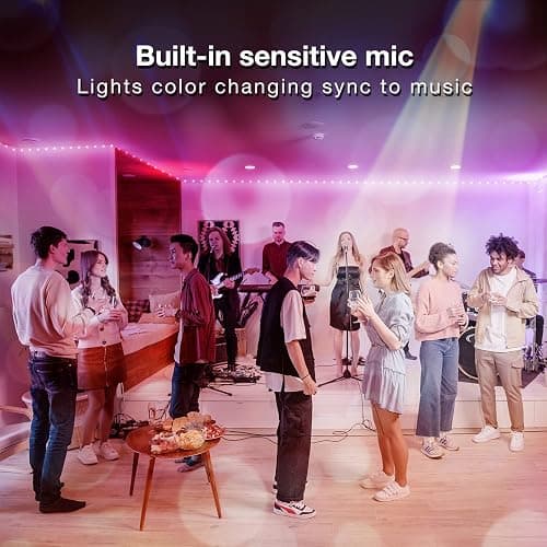 DAYBETTER Led Strip Lights 200 ft (4 Rolls of 50 ft) Ultra Long Smart Light Strips with App Voice Control Remote, RGB Music Sync Color Changing Lights for Bedroom, Kitchen, Party,Home Decoration thumbnail 4