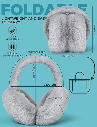 Buauty Ear Muffs Winter Women Men Soft Earmuffs Cute Ear Covers Cold Weather Fluffy Ear Warmers Headband Winter Accessories thumbnail 6