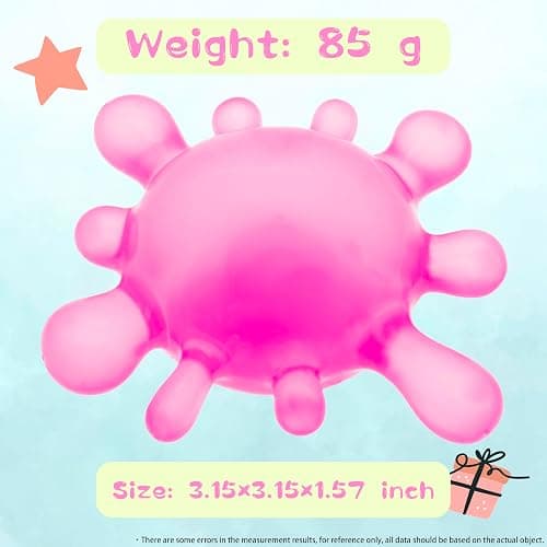 Spectacular Splat-Tastic Squishy Toy, Stress Splat Toy, Gel Filled Fidget Toys for Kids Stress Relief - High Density Squeeze Balls for Students Calming,Ideal Gifts for Kids, Birthday & Christmas thumbnail 6