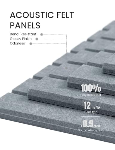 Large Felt Bulletin Board 36"x24" Cork Board Alternative - 6 Pack with 40 Safe Removable Adhesive Tabs, Cork Boards for Walls Cork Board for Home Office Classroom Pin Board-Blue Gray thumbnail 4