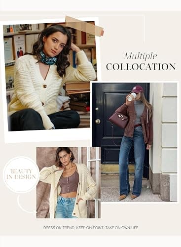 Dokotoo Women's 2026 Fashion Casual Open Front Long Sleeve Chunky Knit Cardigans Sweaters Outerwear Coats thumbnail 5