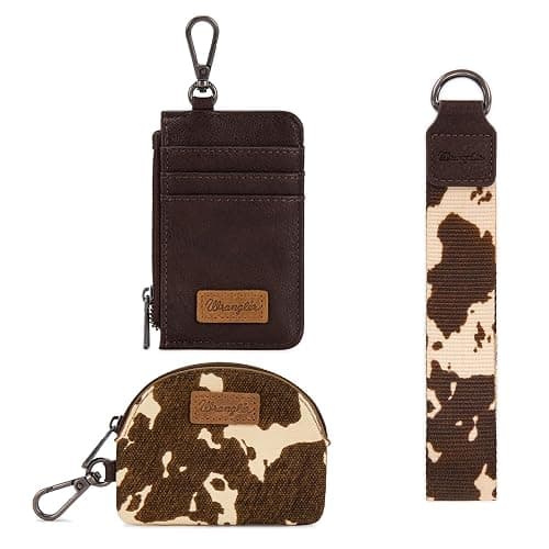 Wrangler Keychain Wristlet Wallets for Women Western Dual Pouch Wristlet Credit Card Holder Wallet thumbnail 3