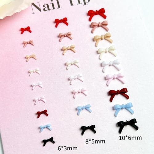300PCS Bow Nail Charms Colorful 3D Bowknot Charms for Nail Art Resin Flatback Nail Studs 9 Colors Kawaii Bow Nail Jewelry Accessories Bowknot Nail Charms Cute Mini Nail Gems for Women Nail Decoration thumbnail 7