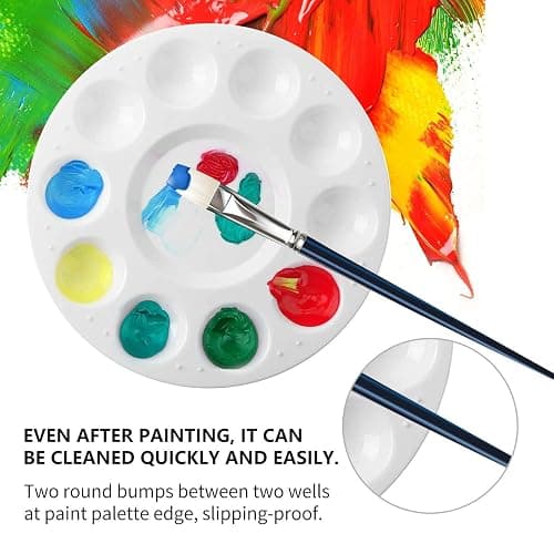 Zalduig Paint Tray Palettes, 6 Pack, Painting Supplies, Painting Palette for Kids, Plastic Palette thumbnail 5