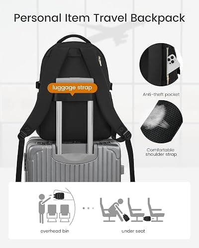 LOVEVOOK Laptop Backpack for Women, 15.6-Inch Work Backpack, Back to School Bookbag for College Student Teen Girls, Casual Personal Item Travel Bag Business Computer Daypack for Teacher Nurse, Gift thumbnail 4