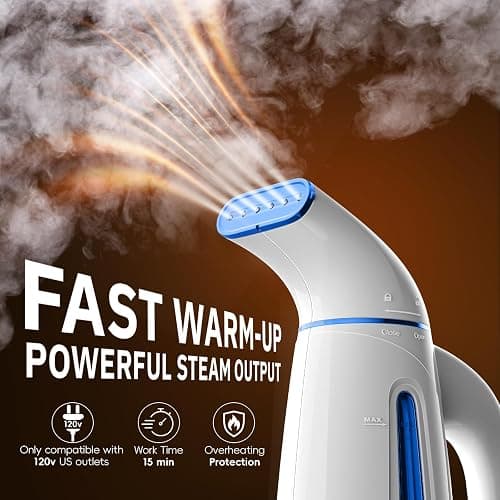OGHom Steamer for Clothes, Handheld Clothing Steamer for Garment, 240ml Big Capacity 700W Portable Travel Steam Iron (Only for 120V) thumbnail 2