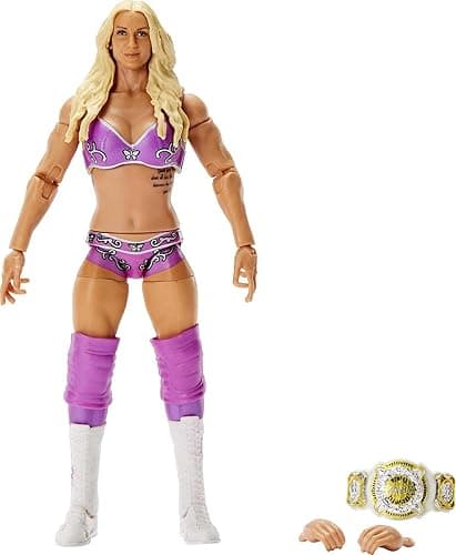 Mattel WWE Elite Collection Action Figure & Accessories, Series #92 Charlotte Flair 6-inch Collectible with 25 Articulation Points & Swappable Hands - #91 Charlotte thumbnail 5