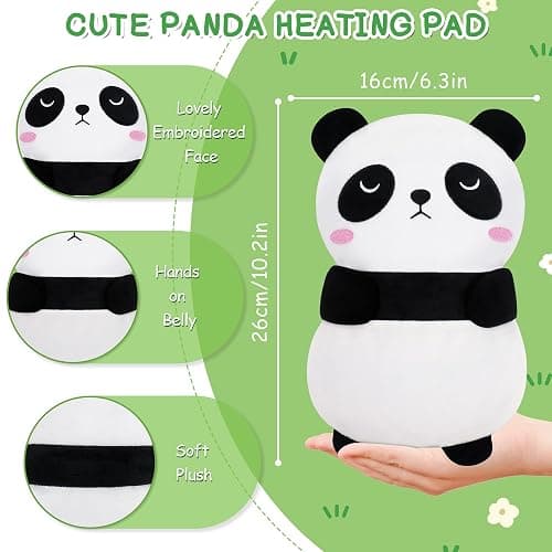 Panda Microwavable Heating Pad for Period Cramps, Cute Animal Microwave Heating Pad for Women, Panda Plush Toy Heated Pad for Kids, Heating Pads for Neck Back Knee Pain Relief with Lavender Scented thumbnail 2