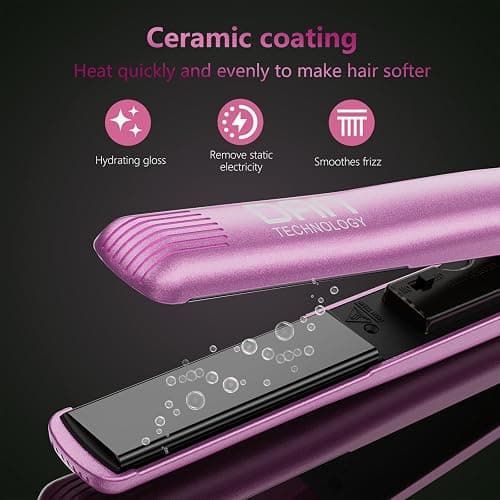 DAN Technology Hair Straightener, Ceramic Flat Iron, 1 inch, 500 ℉, Adjustable Temperature, Dual Voltage, Professional Flat Irons for Women thumbnail 5