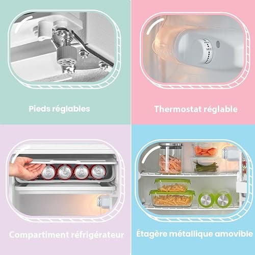 COMFEE' RCD93WH2(E) Frigorifero Monoporta 93L Zona di raffreddamento rapido, controllo della temperatura, Silenzioso, Sicuro, Frigo Per applicazioni in Hotel, Casa, Ufficio, Colore Bianco thumbnail 5