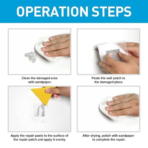 BONCART Spackle Wall Repair Kit, Drywall Repair Patch Kit,Wall Mending Agent Putty,Wall Repair Paste Plaster for Wall Crack/Nail Hole,Wall Repair Patch Kit with Scraper/Sandpaper thumbnail 3