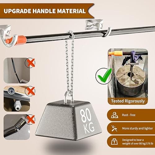 3 in 1 Carpet rake Kit for Pet Hair Removal Tool - Reusable Pet Hair Remover broom w 58"Adjustable Long Handle, Dog & Cat Carpet Scraper, Pet Hair Remover for Rugs, Mats, Couch, Curtains(Orange) thumbnail 5