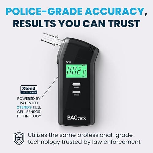 BACtrack S80 Breathalyzer | Professional-Grade Accuracy | DOT & NHTSA Approved | FDA 510(k) Cleared | Portable Breath Alcohol Tester for Personal & Professional Use thumbnail 2