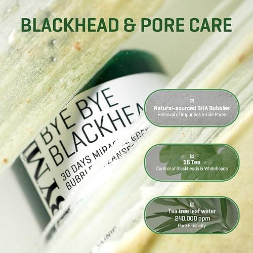 SOME BY MI Bye Bye Blackhead 30 Days Miracle Green Tea Tox Bubble Cleanser – 4.23oz, 120g – Korean Face Wash & Bubble Face Mask – Daily Blackhead-Removing Pore Minimizer for Face – Korean Skin Care thumbnail 3