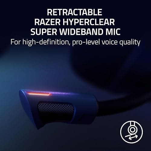 Razer Kraken V4 Pro Wireless Gaming Headset: OLED Control Hub - HD Haptics - 2.4GHz Wireless - Bluetooth - USB - 3.5 mm - Super Wideband Mic - For PC, Mac, PS5, Nintendo Switch, Steam Deck, Smartphone thumbnail 8