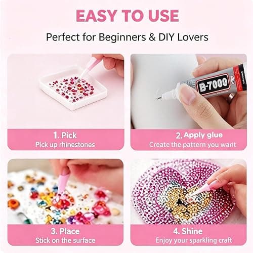 Bedazzling Kit 72 Colors 72000PCS Jelly Bedazzled Kits, 3mm Flatback Gems for Bedazzling, Bedazzler with Tools & 3 B-7000 Glues, All-in-One Bedazzle Kit for DIY Crafts & Party Decorations thumbnail 5