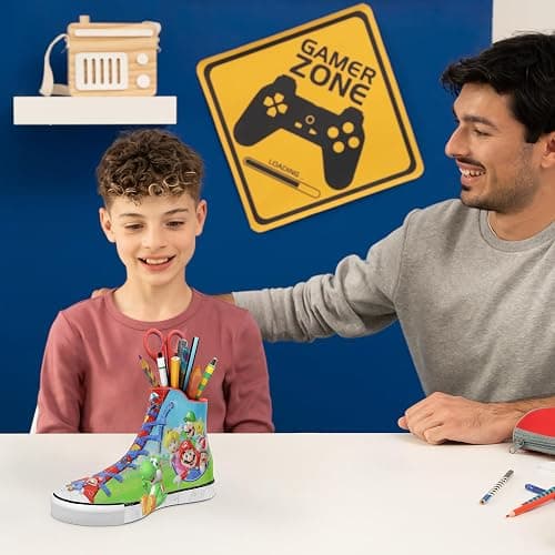 Ravensburger - Super Mario Sneaker - 3D Jigsaw Puzzle - Build a Full-Size Sneaker with Classic Mario Artwork - 108 Sturdy Plastic Pieces - Premium Quality - Display or Use as Storage thumbnail 2