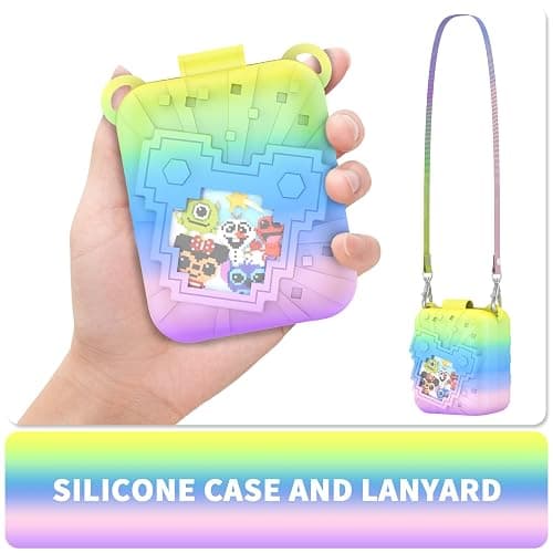 Nimuw Soft Silicone Case for Bitzee Disney Interactive Toy Digital Pet, Shockproof and Protective Carrying Case for Bitzee Disney Virtual Electronic Pets with Lanyard for Kids (Rainbow) thumbnail 3