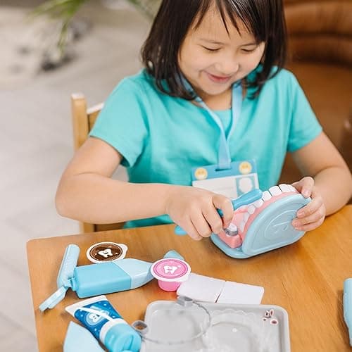 Melissa & Doug Super Smile Dentist Kit with Pretend Play Set of Teeth and Dental Accessories (25 Toy Pieces) Pretend Dentist Play Set, for Kids Ages 3+ thumbnail 9