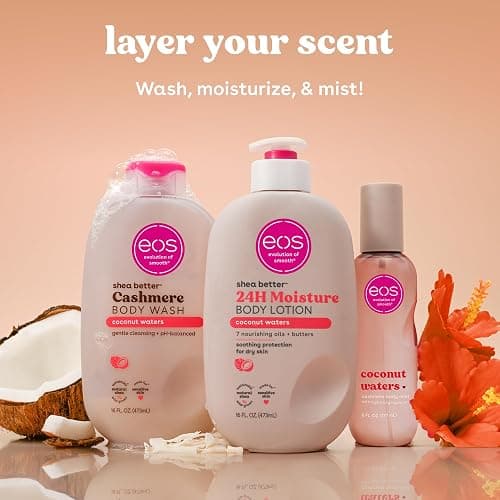eos Cashmere Body Mist, Coconut Waters, Body Spray for Women, Hair Mist, Coconut Perfume, Moisturizing, Hyaluronic Acid, Glycerin, Vegan, Cruelty-free, 6 fl oz thumbnail 6