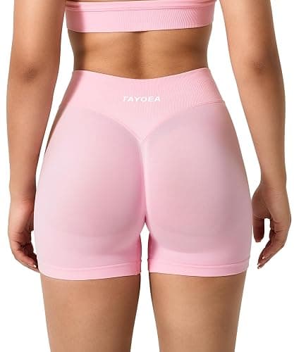 TAYOEA Sport Shorts Damen Scrunch Kurze Sporthose Push Up Kurze Leggings Butt Lifting Gym Short Nahtlose Workout Radlerhose Damen thumbnail 6